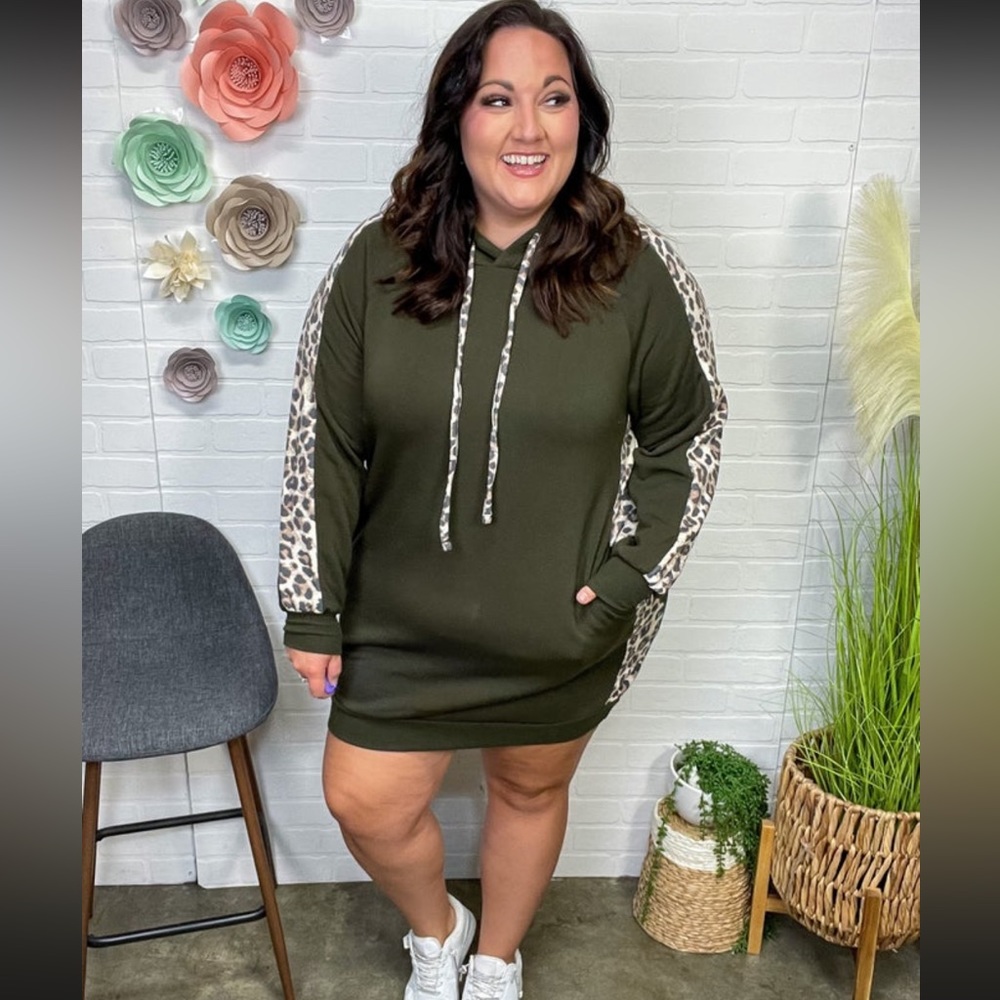 Olive Leopard Hoodie